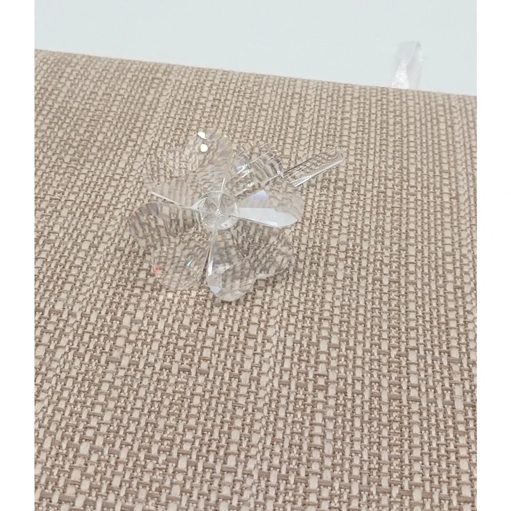 Swarovski Silver Crystal Four Leaf Clover Figurine Faceted Glass Collectible